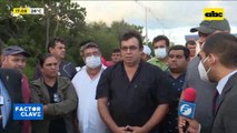 Conferencia de prensa de camioneros en Ypacaraí