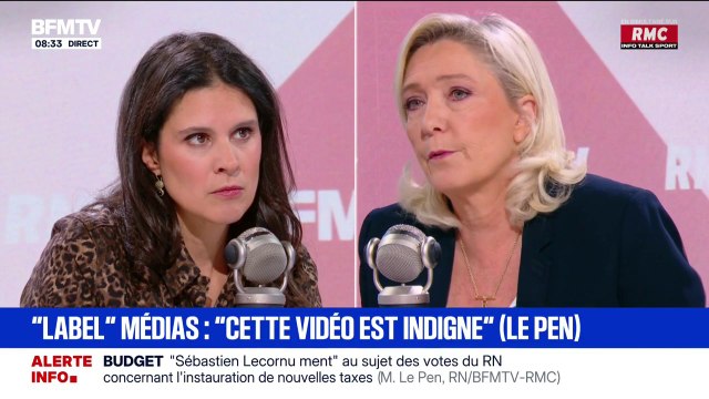 Marine Le Pen accuse Emmanuel Macron de vouloir maîtriser l'information avec sa proposition de labellisation des médias