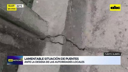 Video: lamentable situación de puentes en Fuerte Olimpo