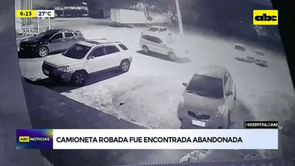 Video: Camioneta robada fue encontrada abandonada