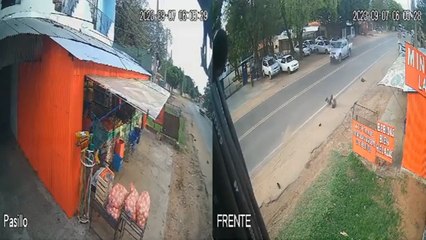 Así atropellaron a un joven en Villa Elisa