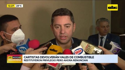 Cartistas devolverán vales de combustible, anunció Pedro Alliana
