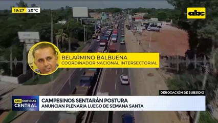 Campesinos anuncian plenaria para definir movilizaciones