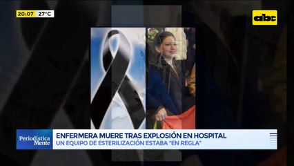 Enfermera muere tras explosión en Hospital