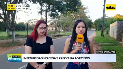 Inseguridad no cesa en el Barrio San Rafael de Caacupé