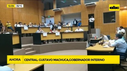 Gobernación de Central: Gustavo Machuca fue electo como interino