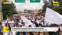 Ciudadanos exigen justicia para docente