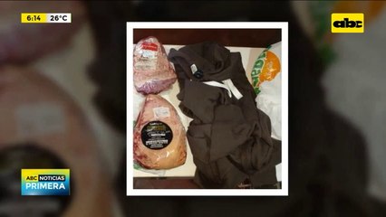 Intentaron robar carne vacuna entre sus ropas