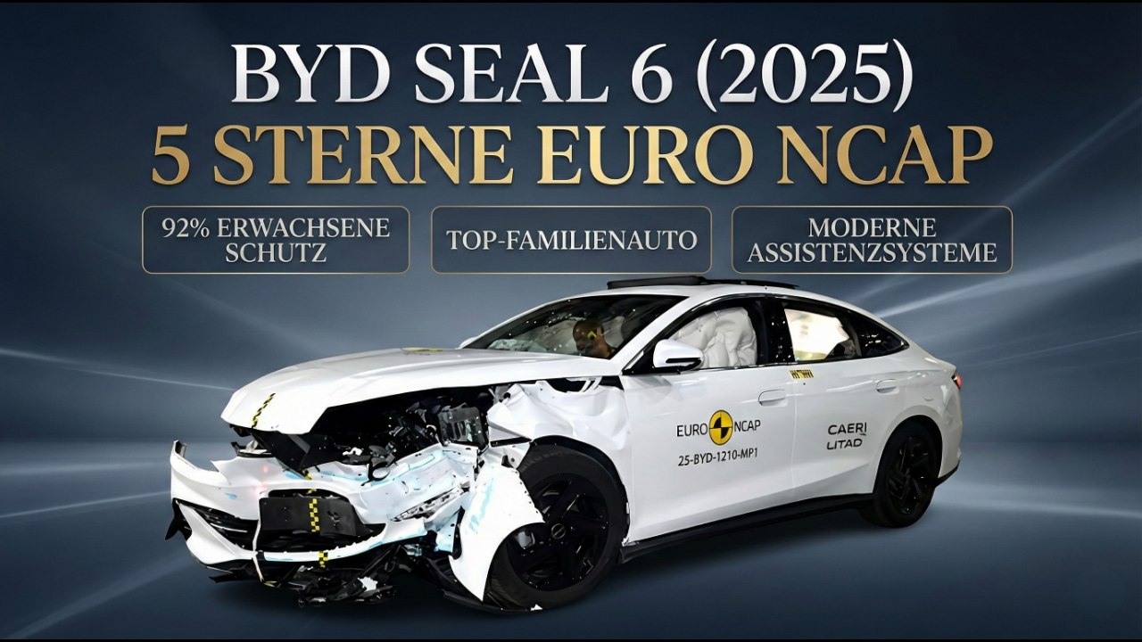 BYD Seal 6 (2025) im Euro NCAP Crashtest – So sicher ist die E-Limousine