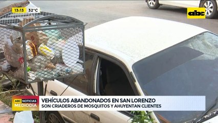Vehículos abandonados en San Lorenzo