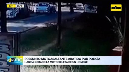 Un motoasaltante fue abatido por un policía