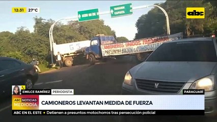 Camioneros levantan medida de fuerza en Paraguarí
