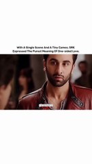 Leave it to Shah Rukh Khan to walk in for a minute and drop a whole masterclass on one-sided love. Only he can turn a tiny cameo into a full emotional punch. 💔✨  #glamsham #shahrukhkhan #ranbirkapoor #onesidedlove #cameomagic #bollywoodfeels #hearttouchi