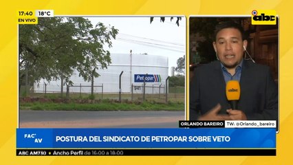 Sindicato de Petropar a favor del veto parcial a la Ley de compra directa de combustible