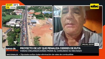 Varias organizaciones piden al congreso que rechace el proyecto de Ley que penaliza cierres de rutas