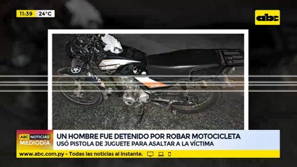 Un hombre fue detenido por robar una motocicleta