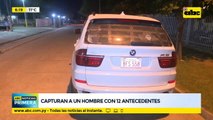 Capturan a un hombre con 12 antecedentes