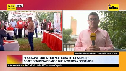 Repercusiones en el Parlamento, ante las declaraciones de Mario Abdo