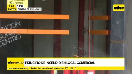 Principio de incendio en el Microcentro de Asunción