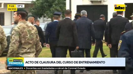 Acto de clausura del curso de entrenamiento