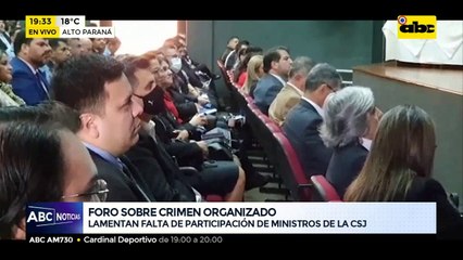 Foro sobre crimen organizado