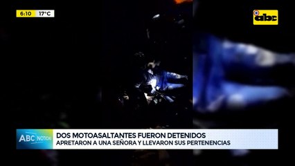 Dos motoasaltantes adolescentes detenidos