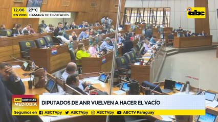 Diputados ANR vuelven a hacer el vacío