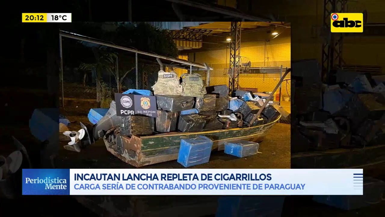Incautan lancha repleta de cigarrillos en Brasil: Carga sería de contrabando salida del Paraguay