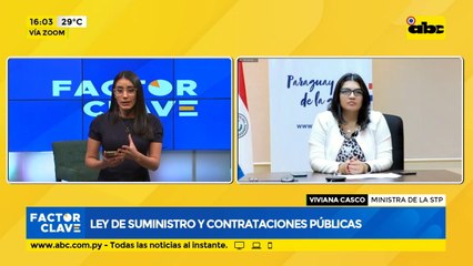 Proyecto de ley "de suministro y contrataciones públicas" - Ministra Viviana Casco (STP)
