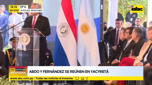 Abdo y Fernández reunidos en Yacyretá