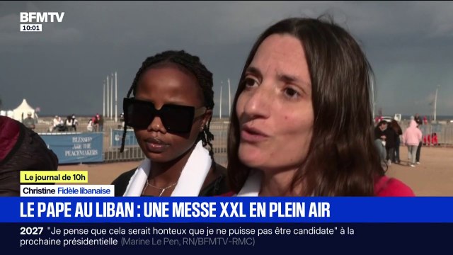 C'est une fête : les fidèles venus nombreux pour la messe du pape Léon XIV au Liban