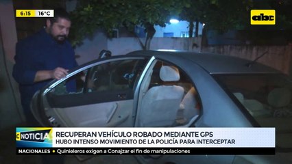 Recuperan vehículo robado mediante GPS