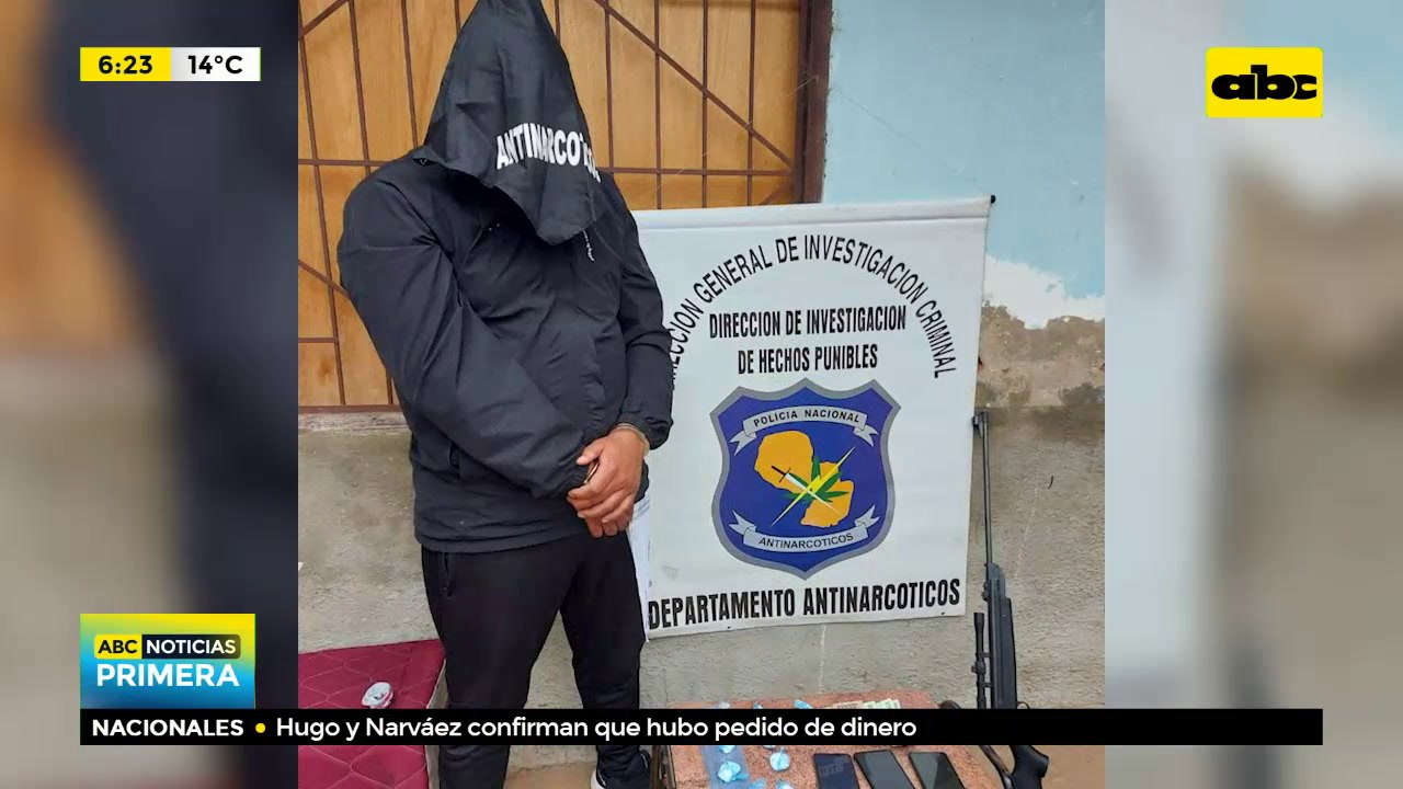 Detienen a presunto microtraficante de drogas en Mariano Roque Alonso