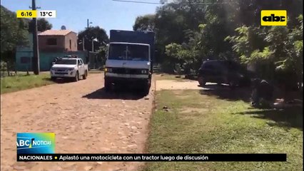 Pirayú: dos hombres asaltan camión repartidor de bebidas