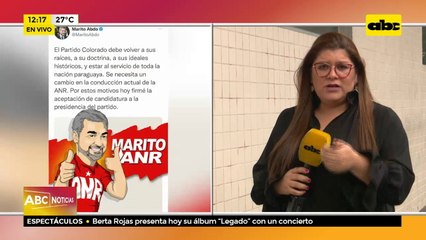 Mario Abdo se candidató para la junta de gobierno de la ANR