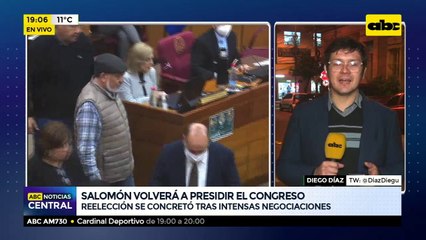 Salomón volverá a presidir el congreso: Reelección se concretó tras intensas negociaciones