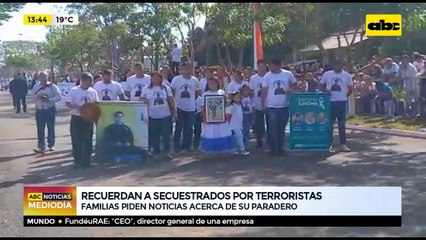 Recuerdan a secuestrados por terroristas
