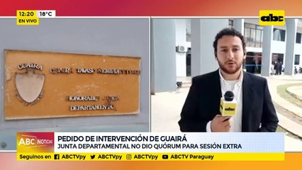Pedido de intervención de Guairá