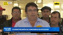 Paro de camioneros de definirá mañana