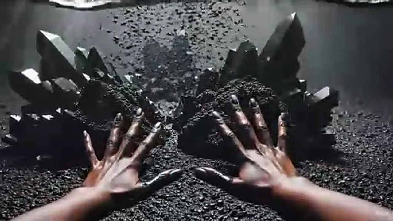 Asmr asphalt ocean covered with gems and mines