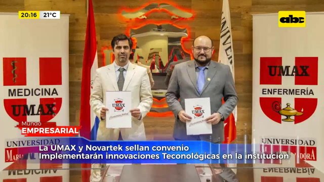 La UMAX y Novartek sellan convenio para implementar innovaciones tecnológicas en la institución