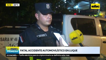 Fatal accidente automovilístico en Luque