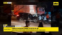 Triple choque sobre la ruta Py 08