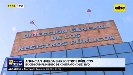 Anuncian huelga en registros públicos