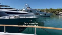 Paint protection film on Mega Yacht