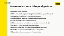 Nuevas medidas anunciadas por el gobierno