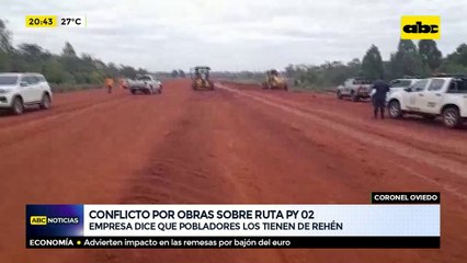 Conflicto por obras sobre Ruta PY02