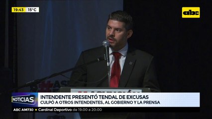 Intendente presentó tendal de excusas