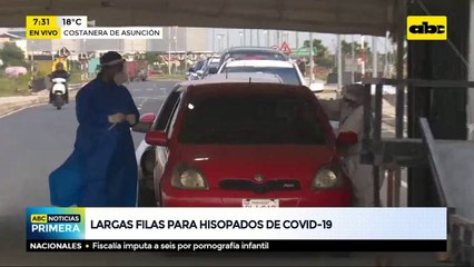 Largar filas para hisopados de COVID-19