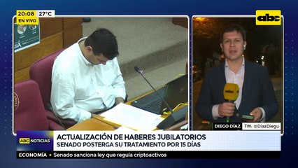 Postergan por 15 días el proyecto de haberes jubilatorios